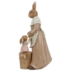 Decoratie moeder konijn met kleintje 13*7*23