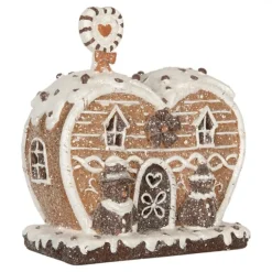 Decoratie peperkoekhuisje hart LED 18*10*19