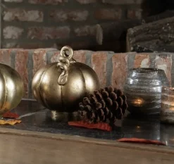 Decoratie pompoen koperkleur 15*16