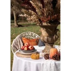 Decoratie pompoen met kant 20*17