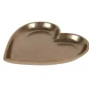 Decoratie schaal hart goudkleur 21*21*2