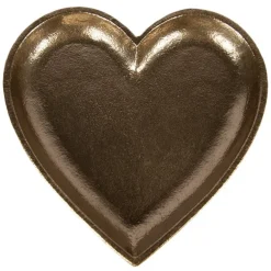Decoratie schaal hart goudkleur 21*21*2