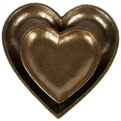 Decoratie schaal hart goudkleur 21*21*2