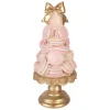 Decoratie taart macarons roze/goud 13*29
