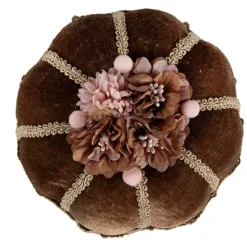 Decoratie taart textiel bruin 15*10