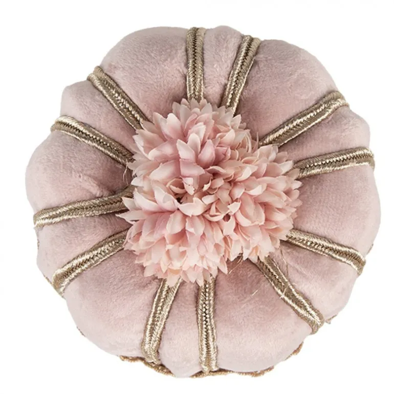 Decoratie taart textiel roze 12*7