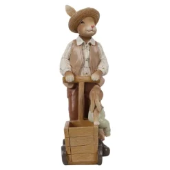 Decoratie vader konijn met kleintje 13*7*23