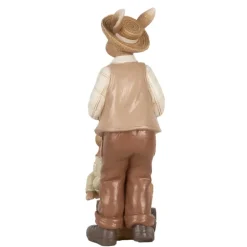 Decoratie vader konijn met kleintje 13*7*23