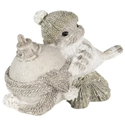 Decoratie vogeltje met kerstbal