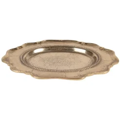 Decoratieve schaal ovaal goudkleur 31*22*3