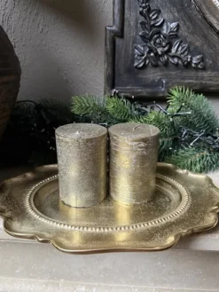 Decoratieve schaal ovaal goudkleur 31*22*3