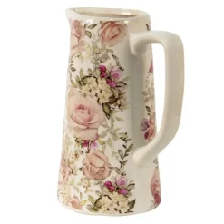 Decoratieve schenkkan rozenprint (L)