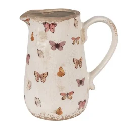 Decoratieve schenkkan/vaas vlinders 16*12*18