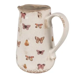 Decoratieve schenkkan/vaas vlinders 16*12*18