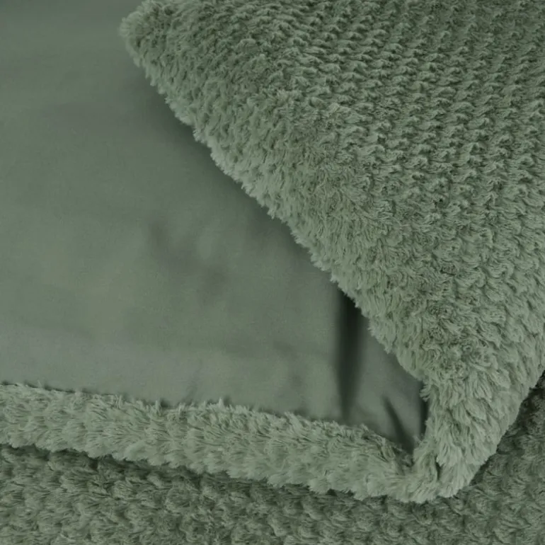 Dekbedovertrek Fur Teddy groen 200*200/220