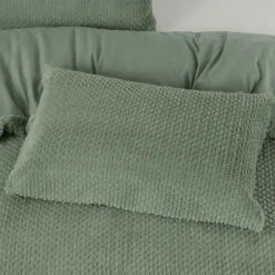 Dekbedovertrek Fur Teddy groen 200*200/220