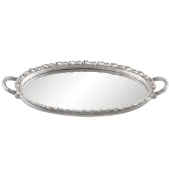 Dienblad met spiegel zilverkleur 49*29*3