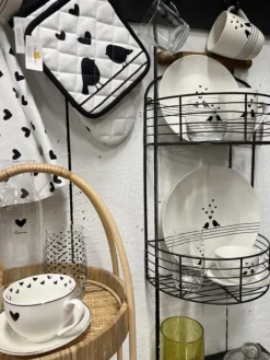 Diner bord Love Birds hartjes 26*2