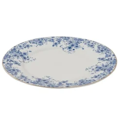 Dinerbord blauwe bloemetjes 26*2