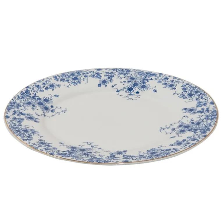 Dinerbord blauwe bloemetjes 26*2