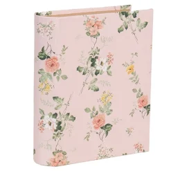Doos in boekvorm bloemetjes roze 17*14