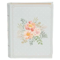 Doos in boekvorm rozen  blauw/groen 17*14