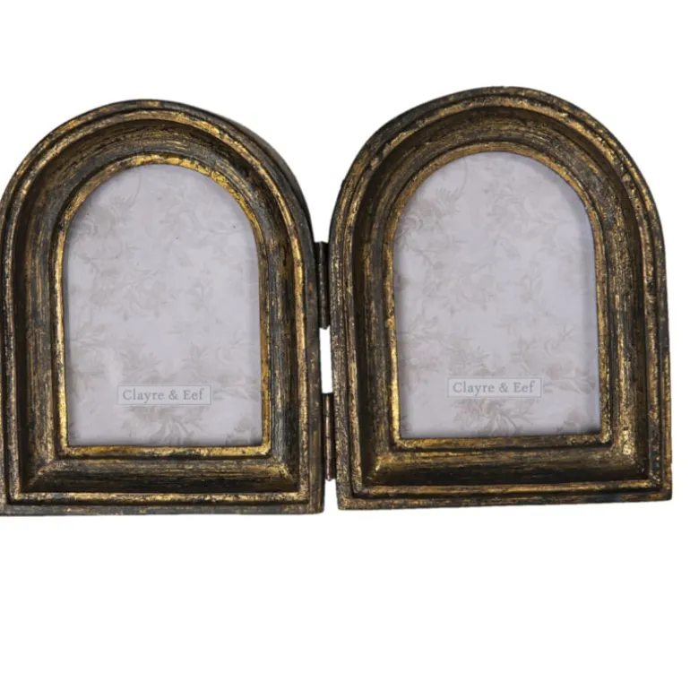 Duo fotolijst 2x 6*9 zwart/goud