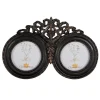 Duo fotolijst zwart met ornament 7*7 (2)