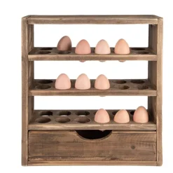 Eierkast houtkleur voor 36 eieren