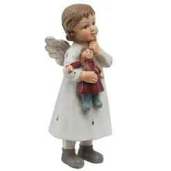 Engeltje staand met popje 6*5*14