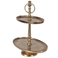 Etagère 2-laags goudkleur 27*18*34