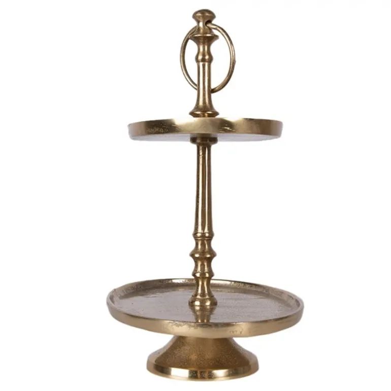 Etagère 2-laags goudkleur 27*18*34