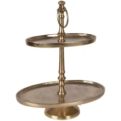 Etagère 2-laags goudkleur 27*18*34