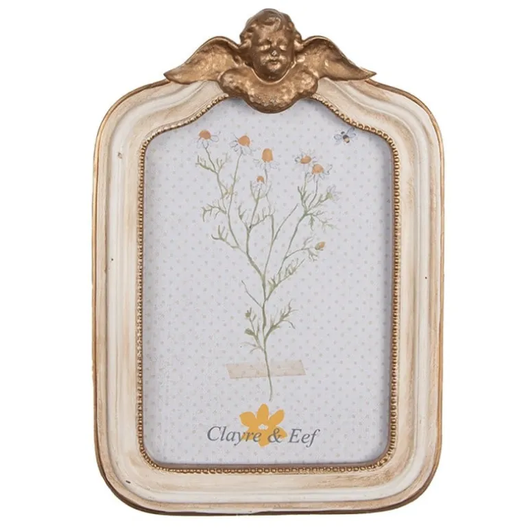 Fotolijst beige met engeltje 10*15