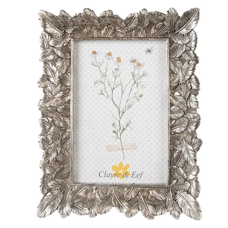 Fotolijst blaadjes zilverkleur 10*15
