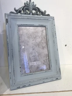 Fotolijst blauw/grijs met ornament 10*15