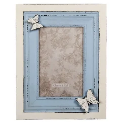 Fotolijst blauw/wit vlinders 10*15