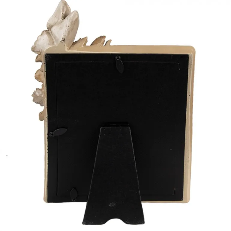 Fotolijst bloemen en vlinder taupe/groen 13*18