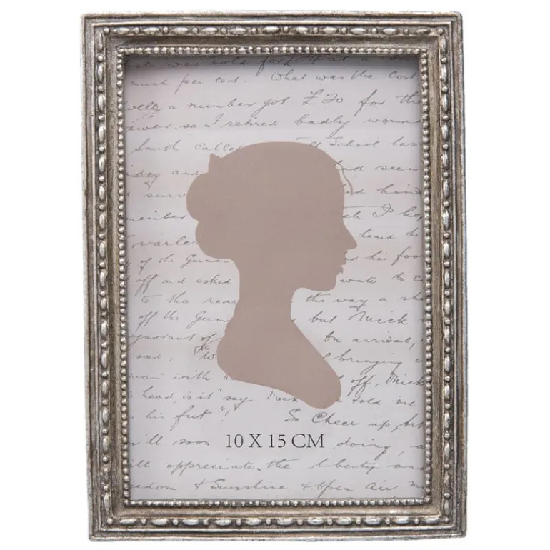Fotolijst brocante M zilverkleur 10*15