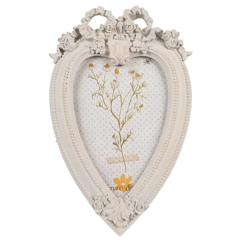 Fotolijst hartvorm wit 10*15
