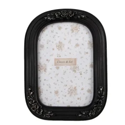Fotolijst kleine roosjes zwart 10*15