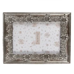 Fotolijst met bloemen oudzilverkleur 10*15