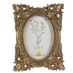 Fotolijst met bloemenmotief goudkleur 10*15