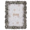 Fotolijst met bloemenrand zilverkleur 13*18