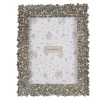 Fotolijst met bloemetjesrand zilverkleur 13*18