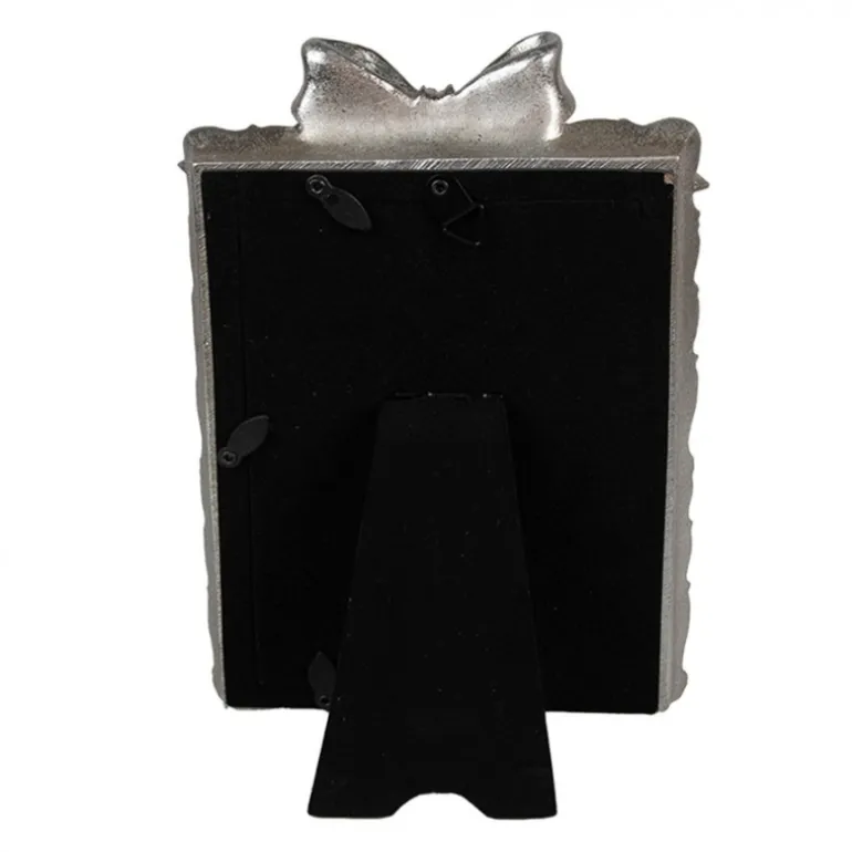 Fotolijst met strik matzilver 10*15