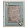 Fotolijst turquoise/wit vlinders 13*18