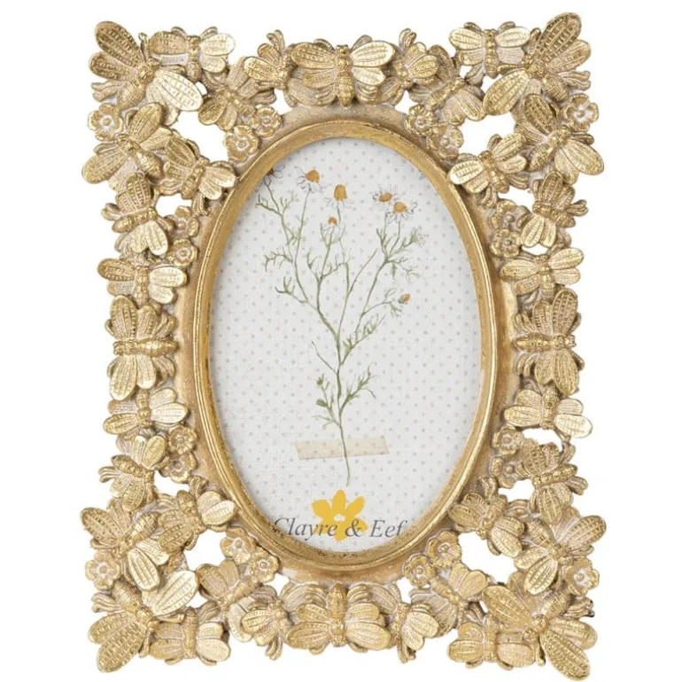 Fotolijst vlinders goudkleur 13*18