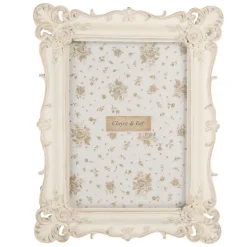 Fotolijst wit met kleine bloemetjes 13*18