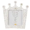 Fotolijstje Kroon wit/goud 7*7